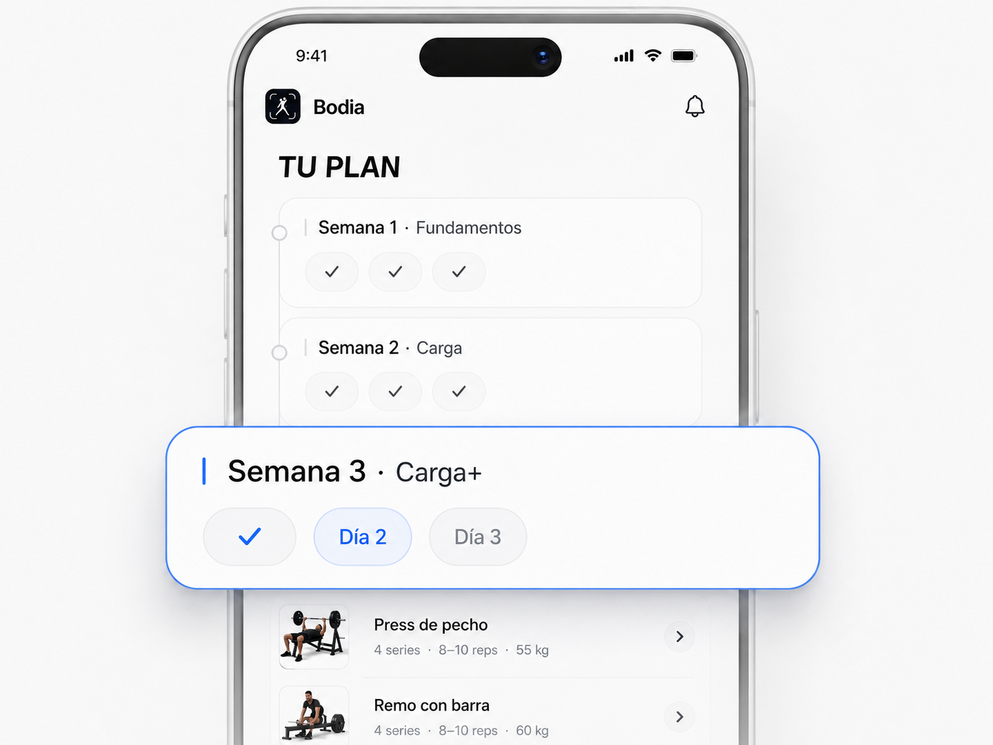 Tu plan personalizado en Bodia
